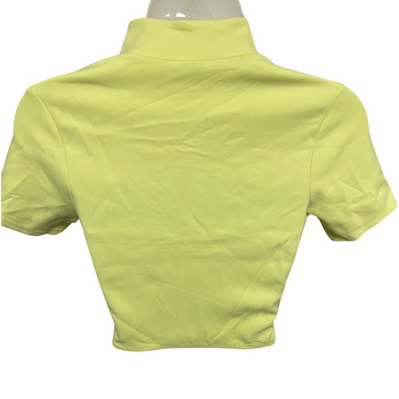 Good American Womens Small Compression Scuba Swim Crop Top in Key Lime.  NWT - Picture 3 of 6
